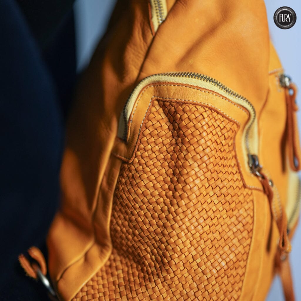 Zainetto Volterra in pelle intrecciata - Preordine - Fury