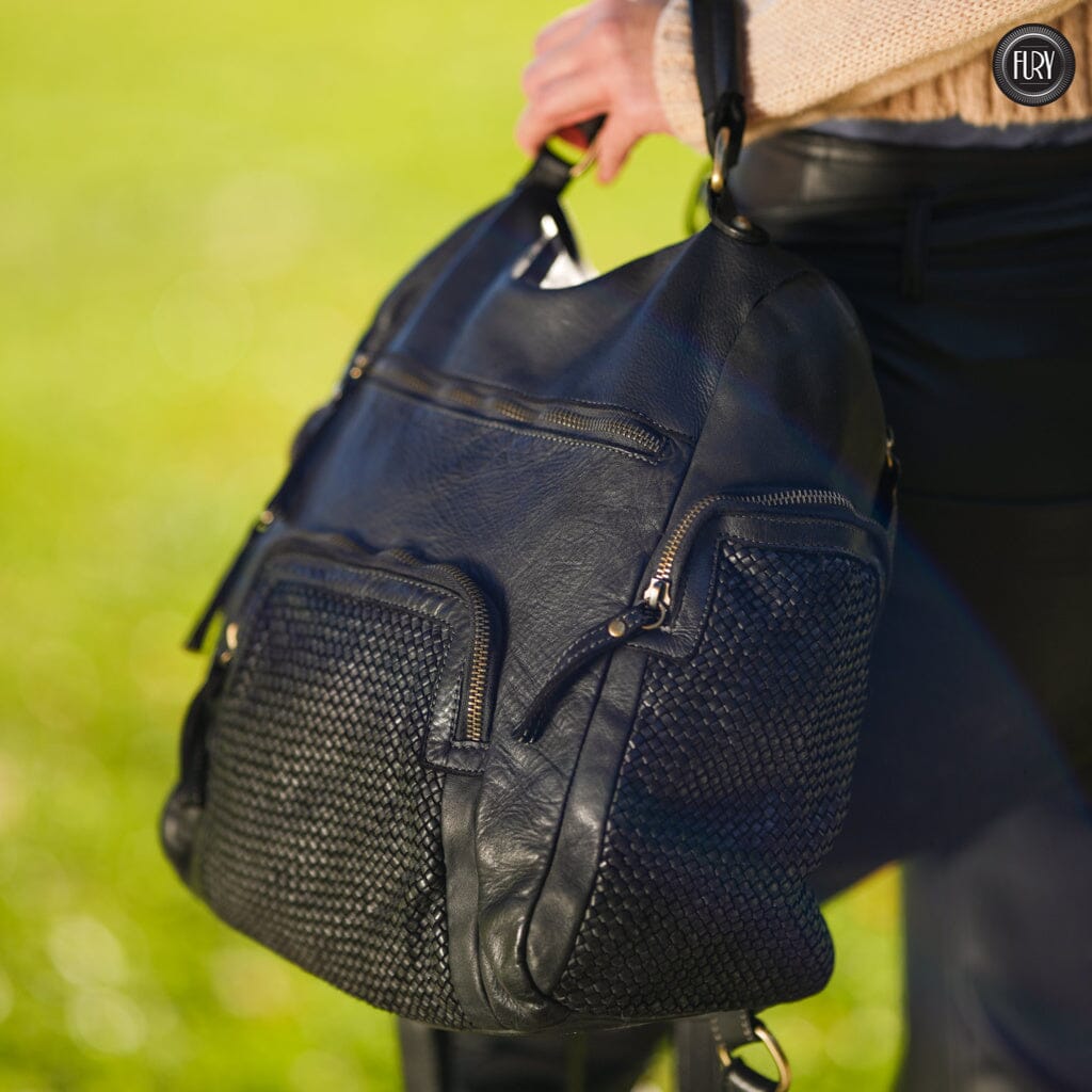 Zainetto Volterra in pelle intrecciata - Preordine - Fury