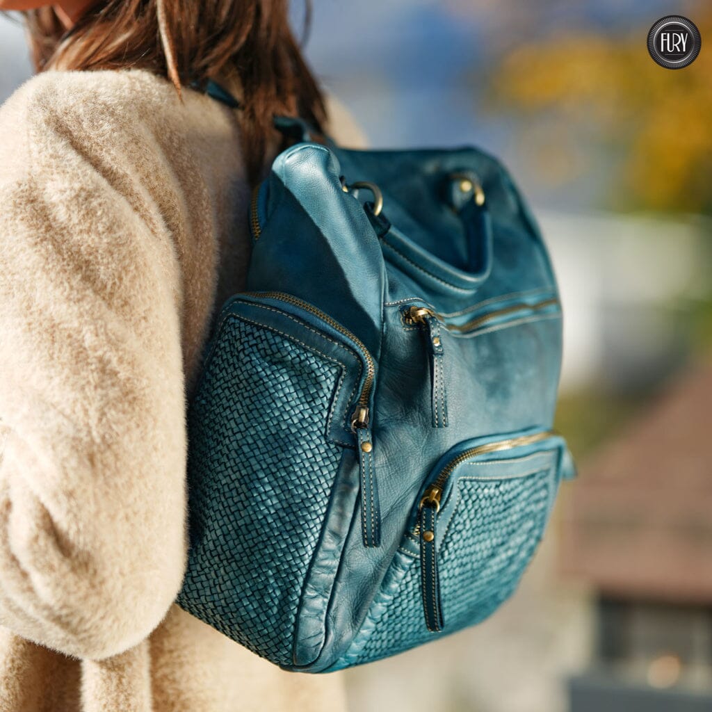 Zainetto Volterra in pelle intrecciata - Preordine - Fury