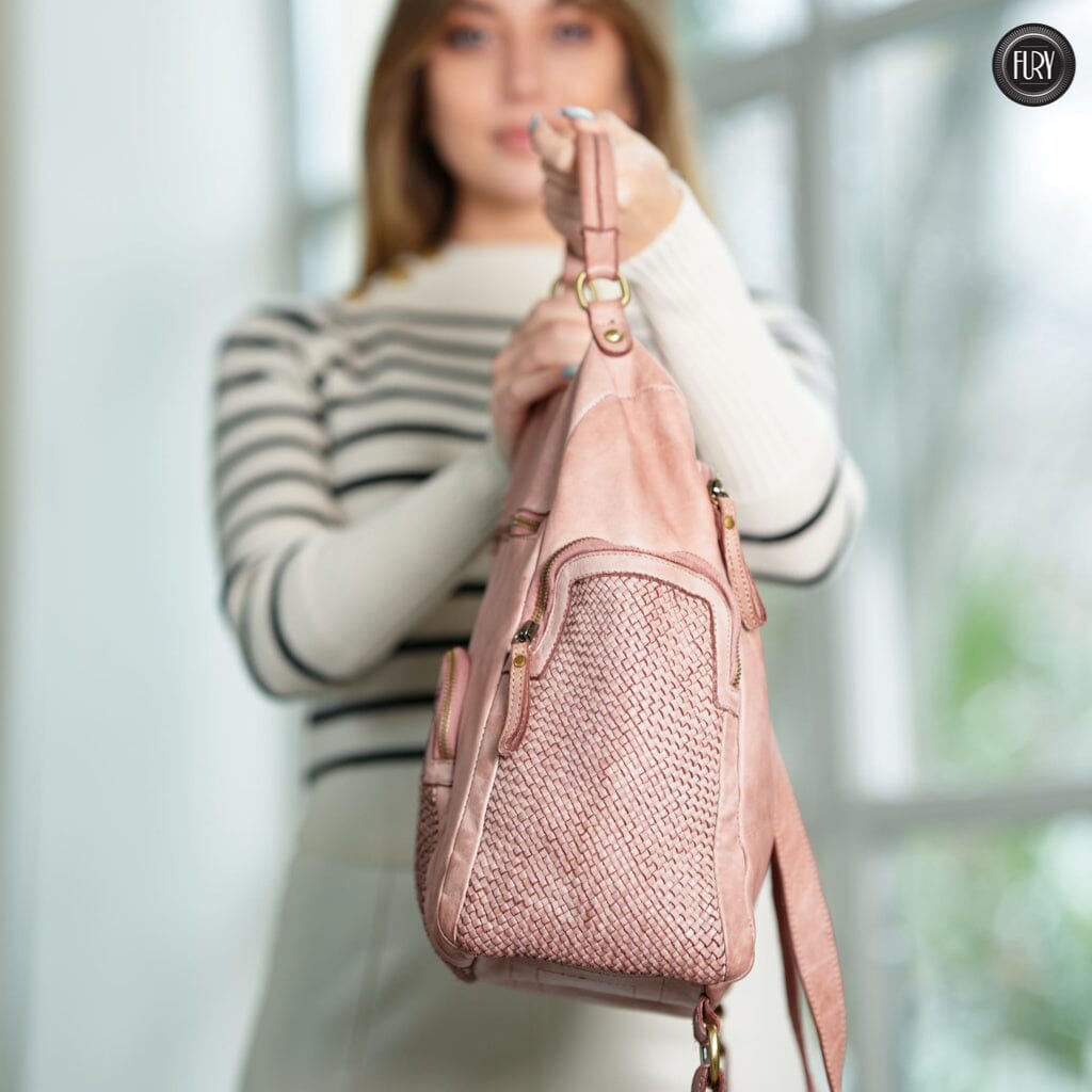 Zainetto Volterra in pelle intrecciata - Preordine - Fury