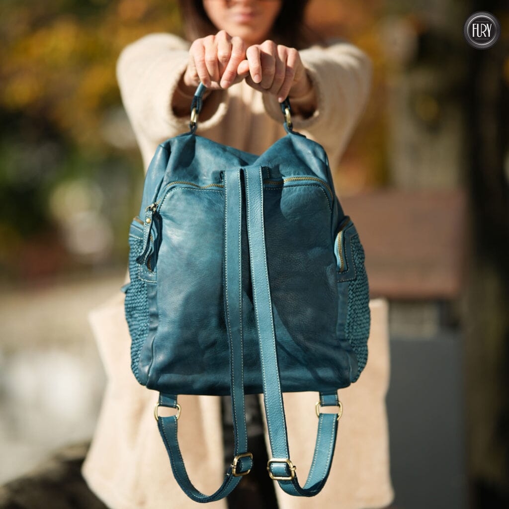 Zainetto Volterra in pelle intrecciata - Preordine - Fury