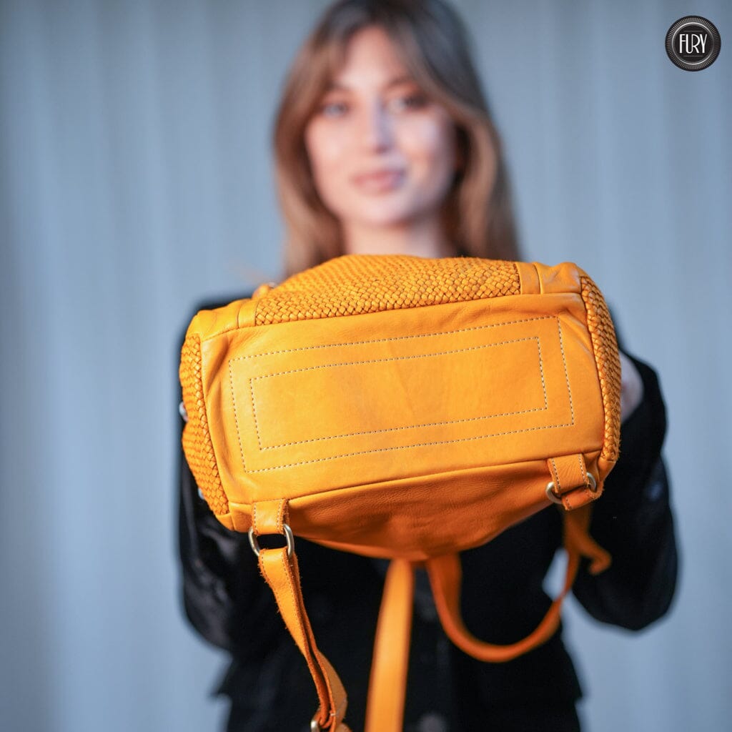 Zainetto Volterra in pelle intrecciata - Preordine - Fury