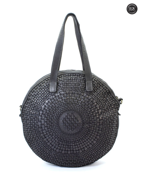 Borsa Aurora in pelle intrecciata