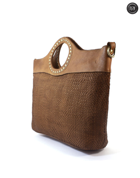Borsa Eterna in pelle intrecciata