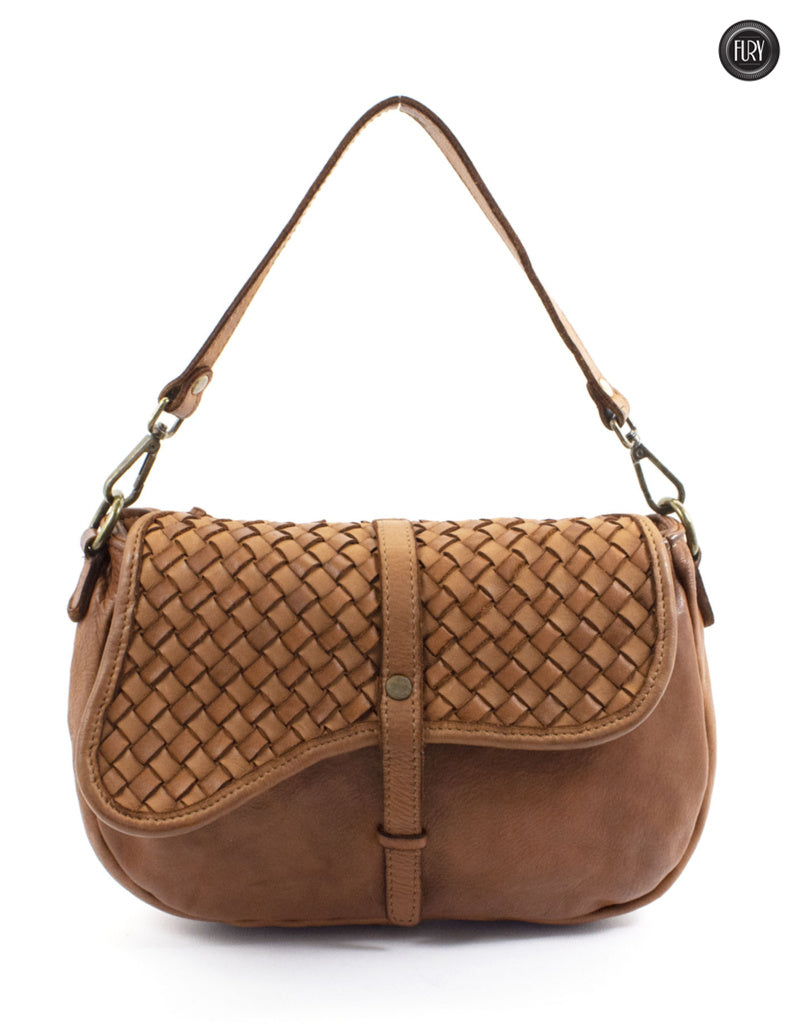 Borsa Livia in pelle intrecciata