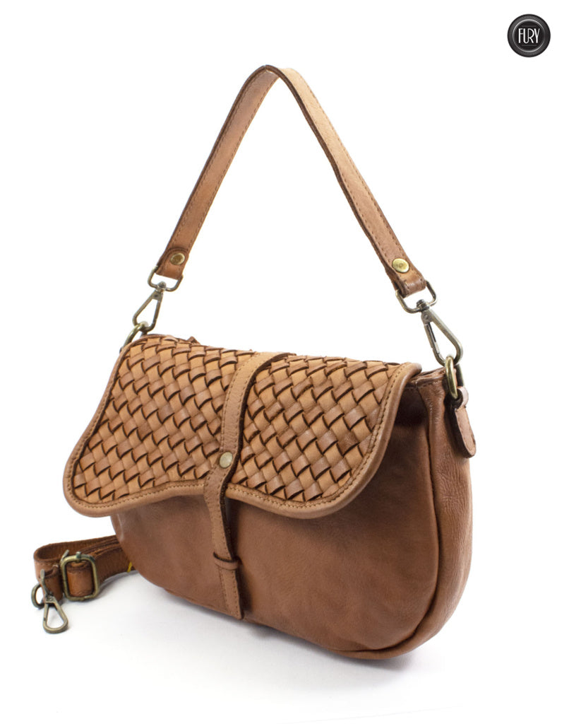 Borsa Livia in pelle intrecciata