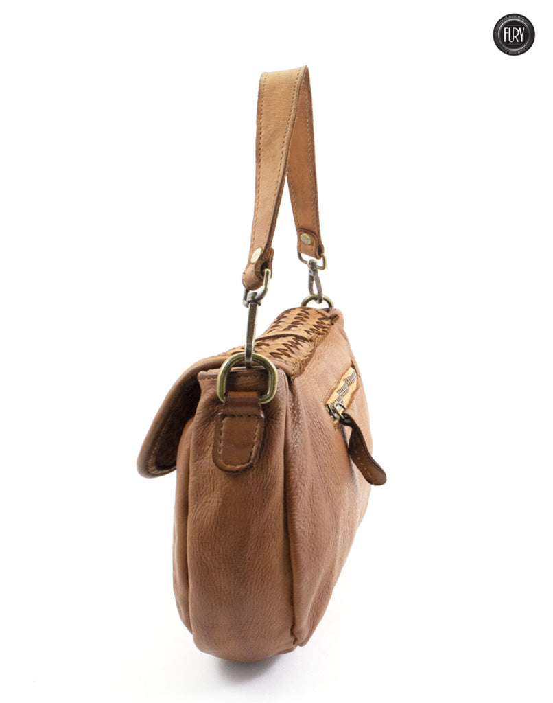 Borsa Livia in pelle intrecciata