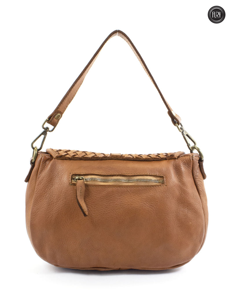 Borsa Livia in pelle intrecciata