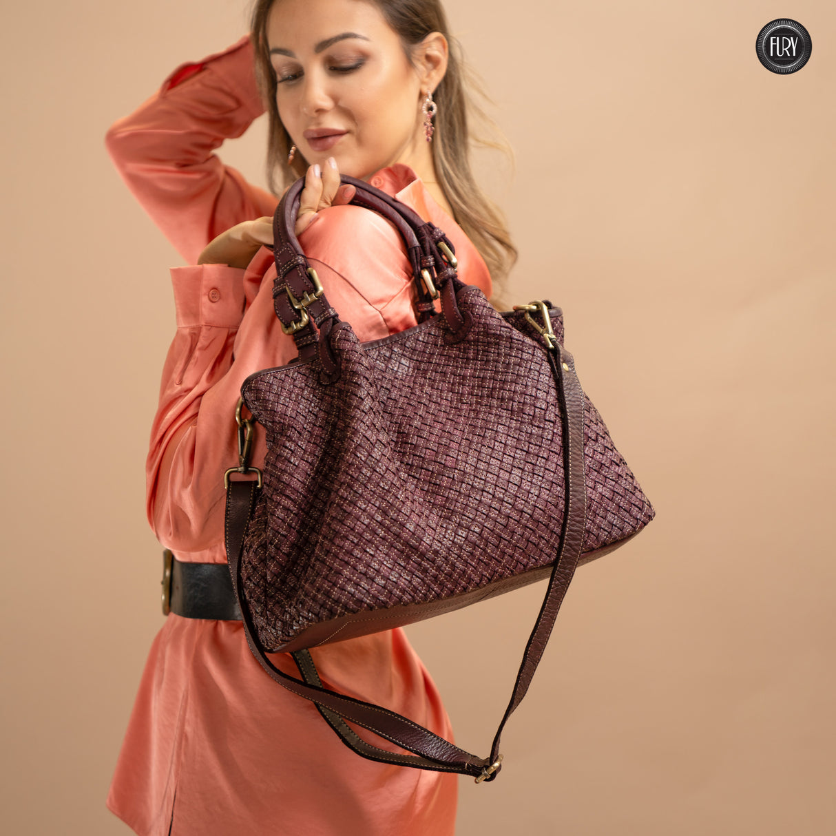 Agata bag in woven leather