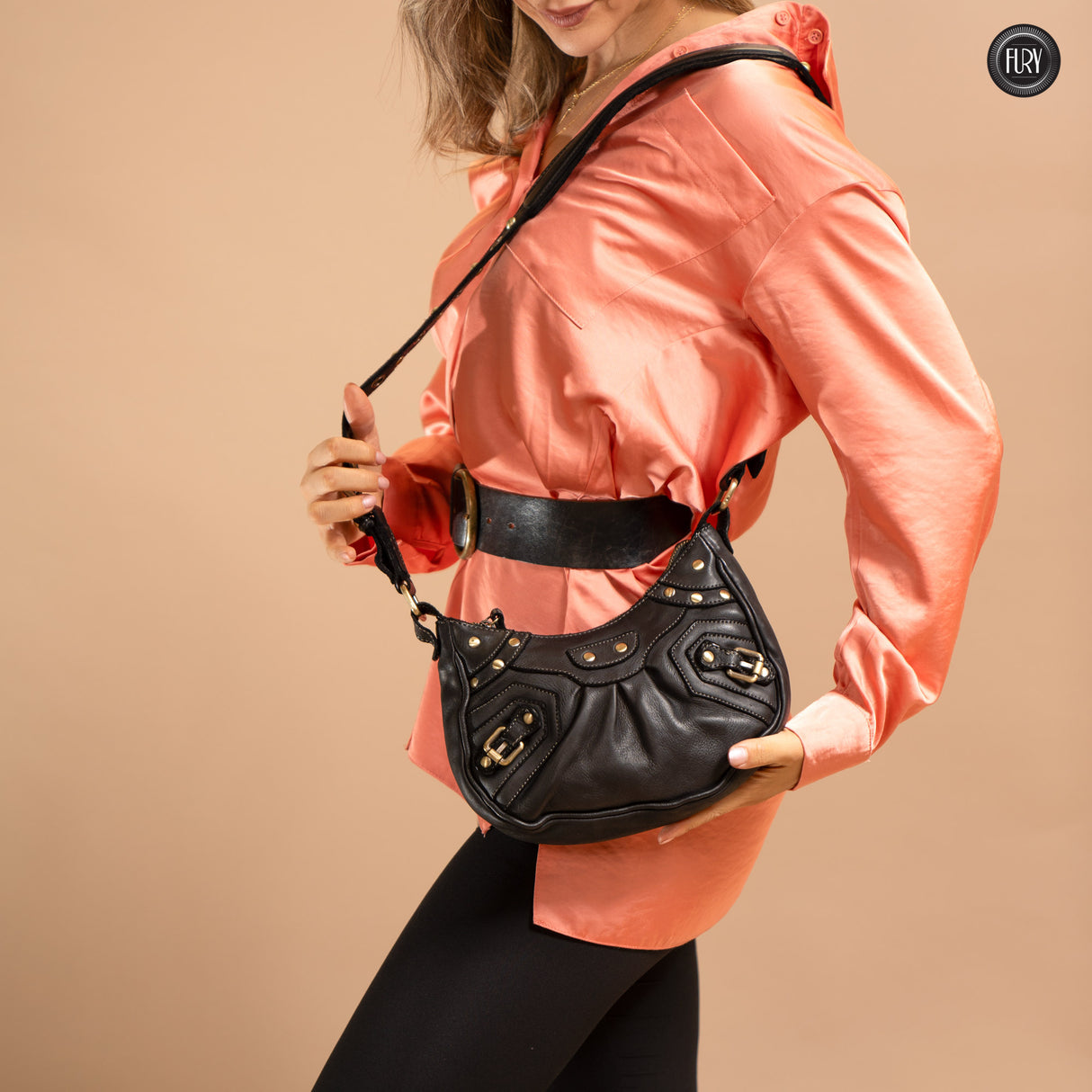 Clea leather handbag 