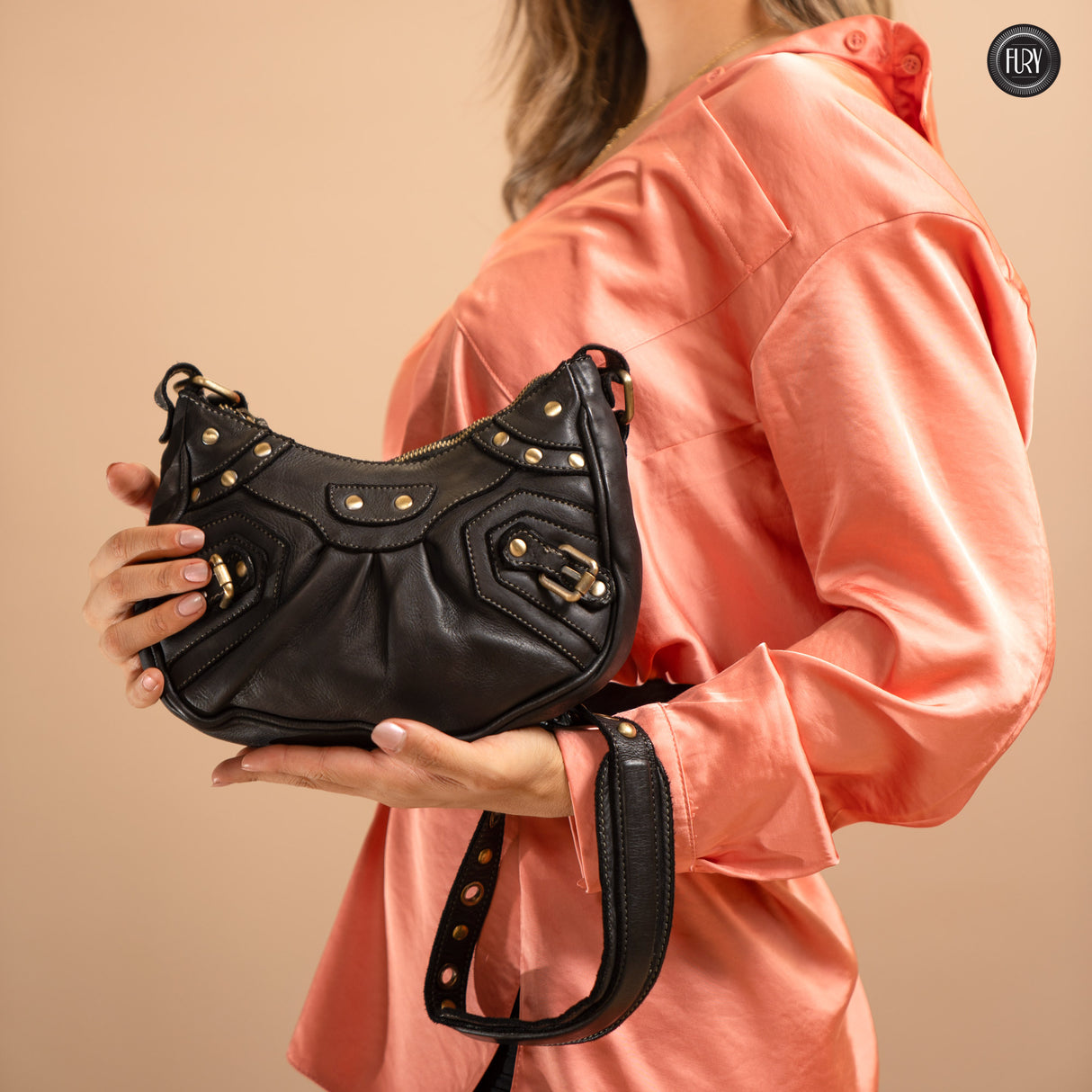 Clea leather handbag 