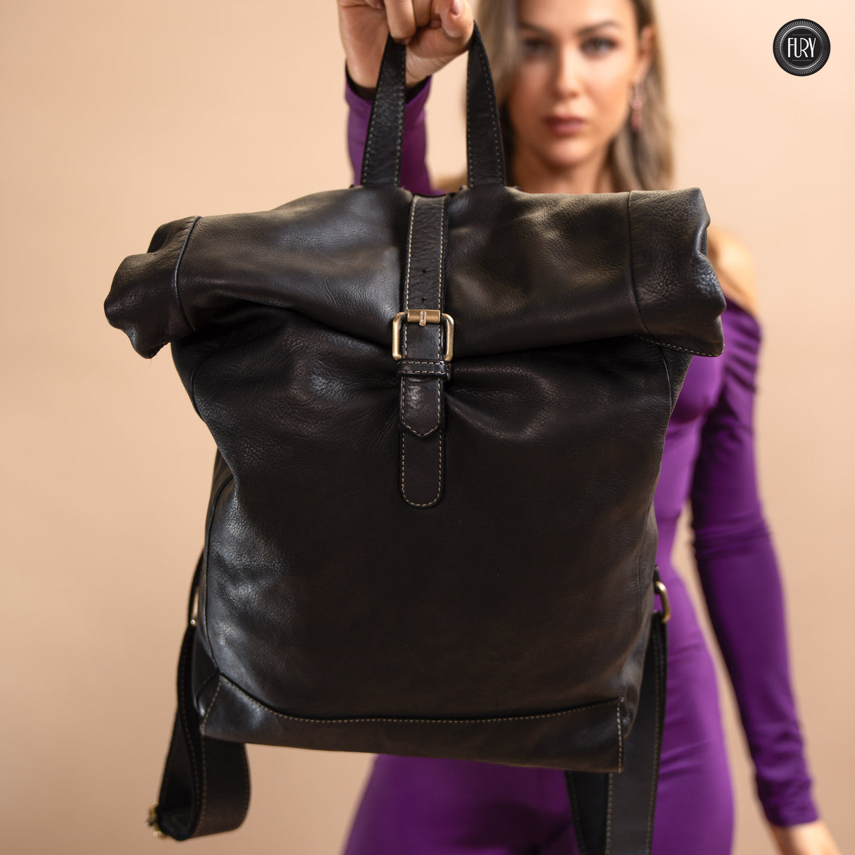 Ettore leather backpack