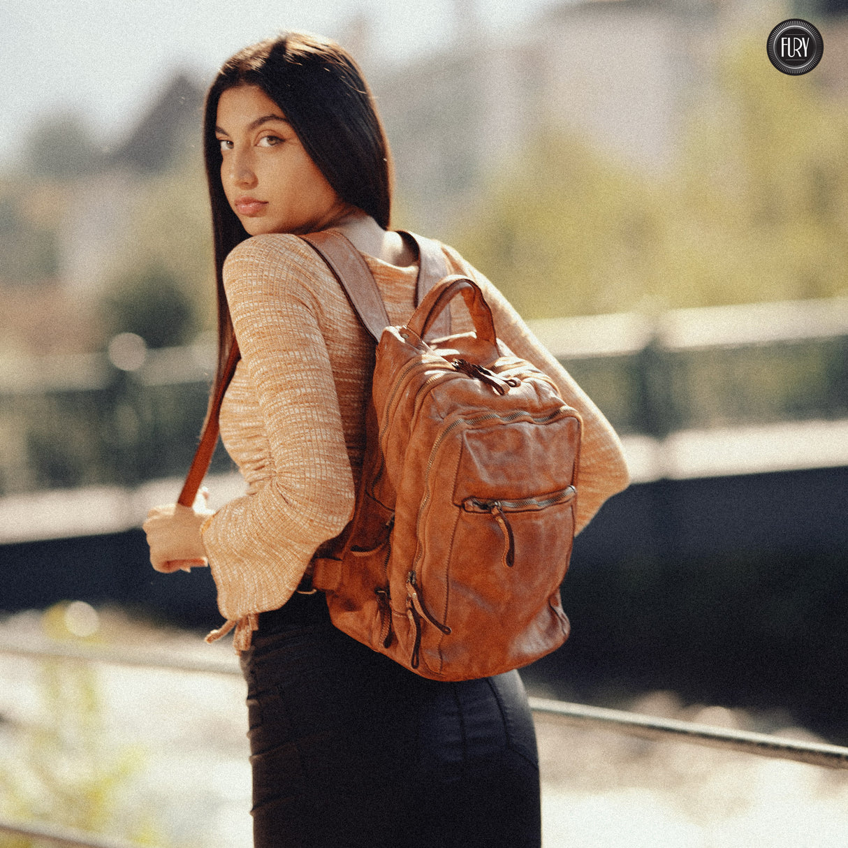 Darwin man/woman leather backpack