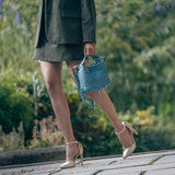 Borsetta Sibilla in pelle intrecciata