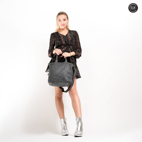 Borsa Virginia in pelle intrecciata