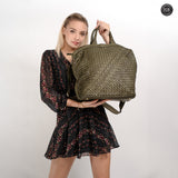 Virginia maxi bag in woven leather