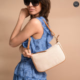 Borsetta Grace in pelle e canvas