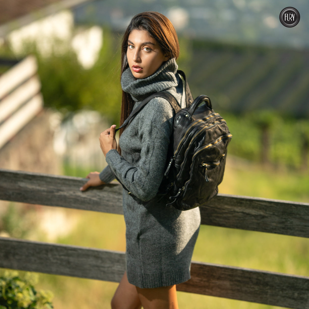 Darwin man/woman leather backpack