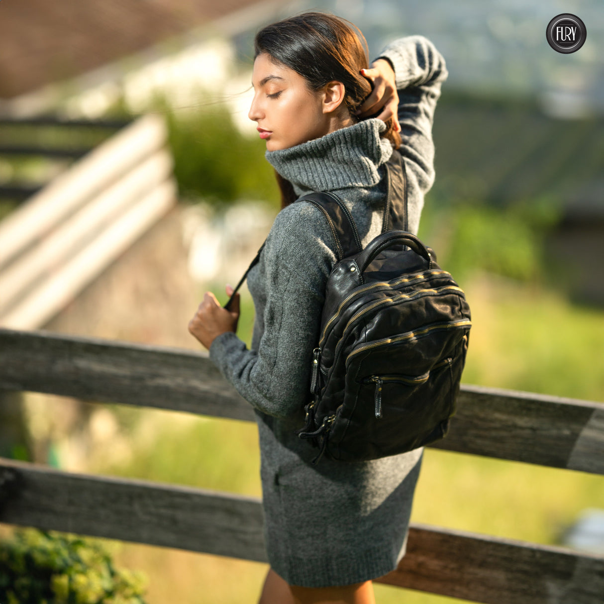 Darwin man/woman leather backpack