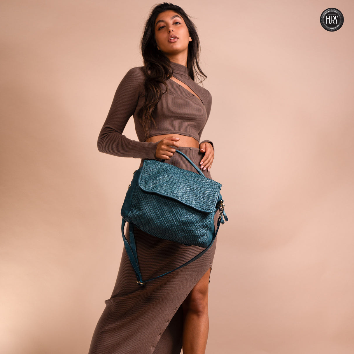Siena Maxi bag in woven leather