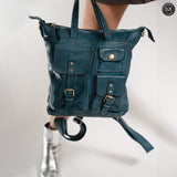 Lucca backpack in leather