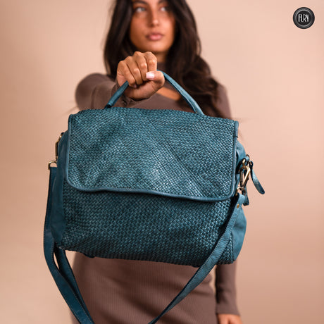 Siena Maxi bag in woven leather