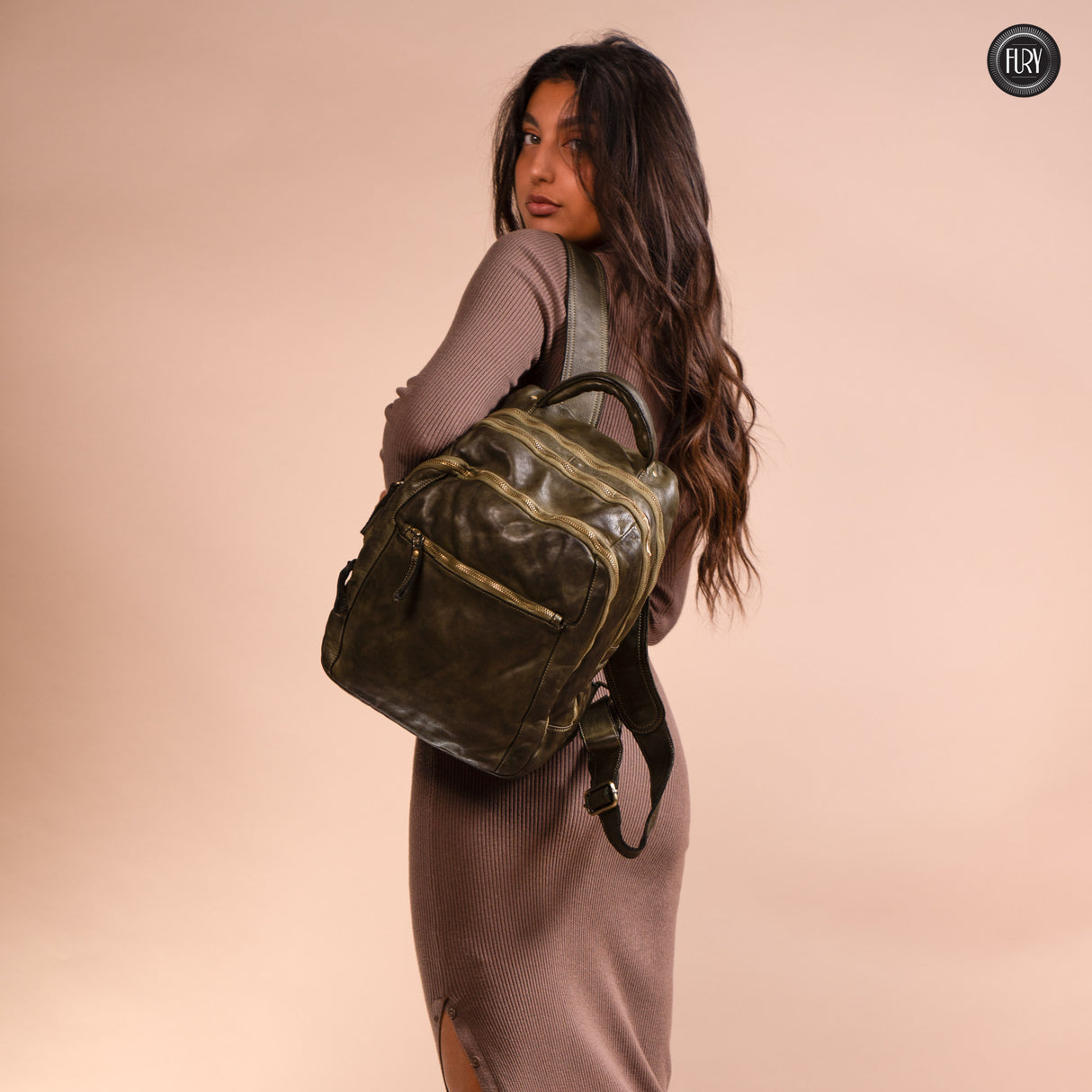 Darwin man/woman leather backpack