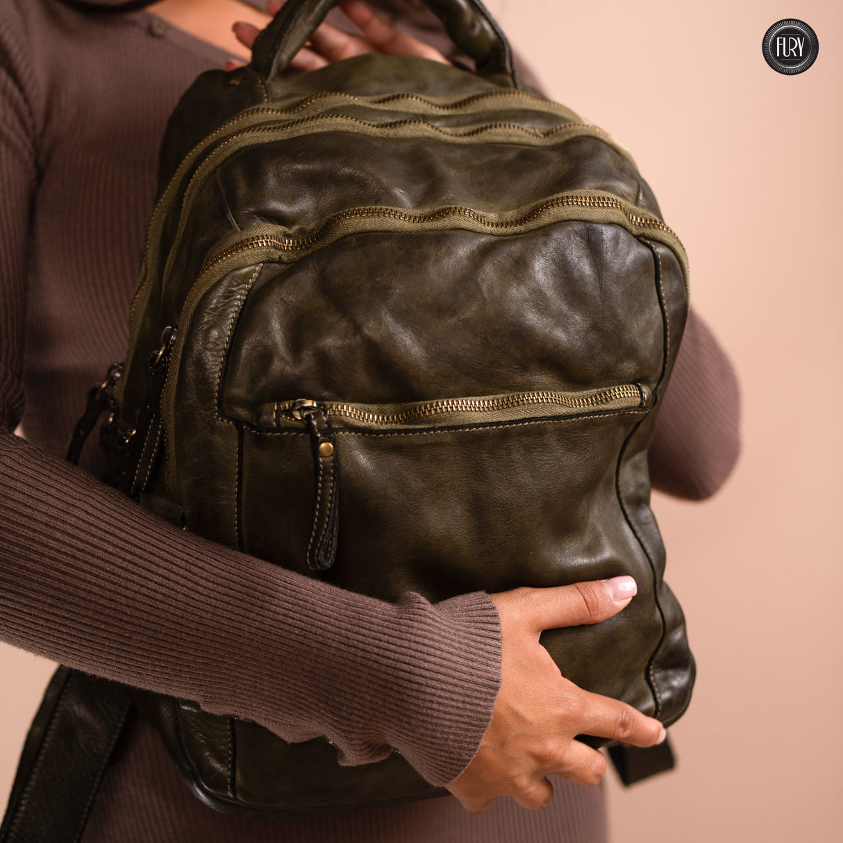 Darwin man/woman leather backpack