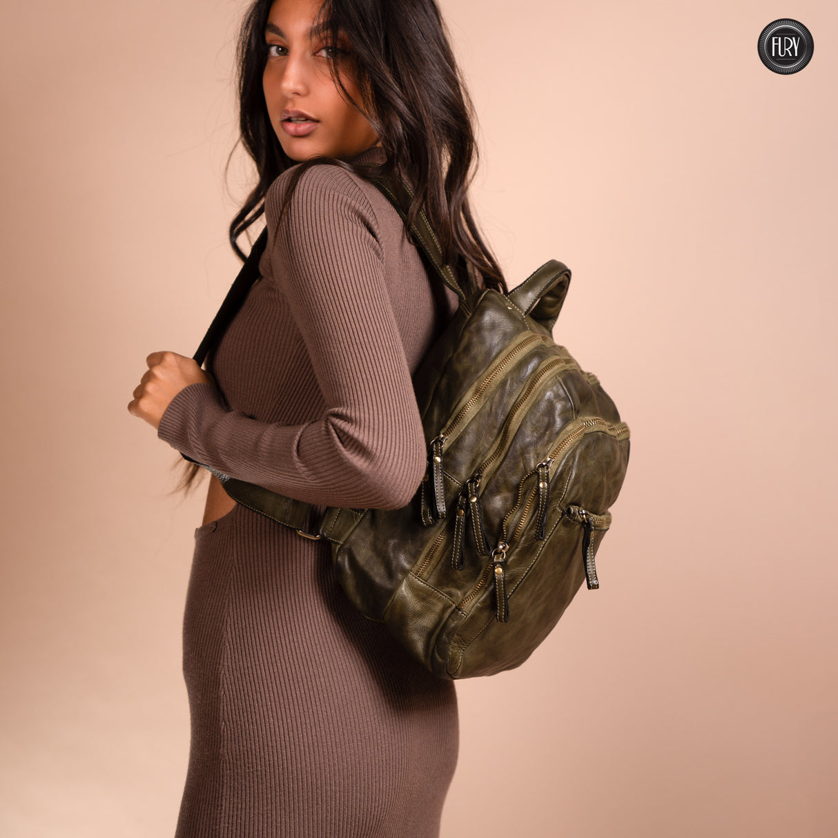 Darwin man/woman leather backpack