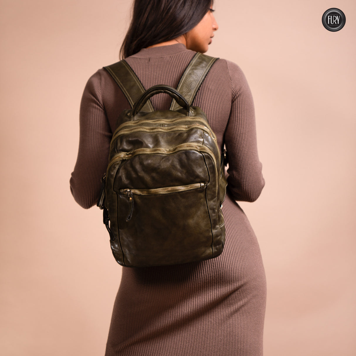 Darwin man/woman leather backpack