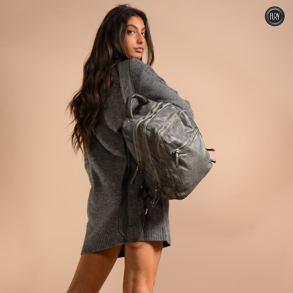 Darwin man/woman leather backpack