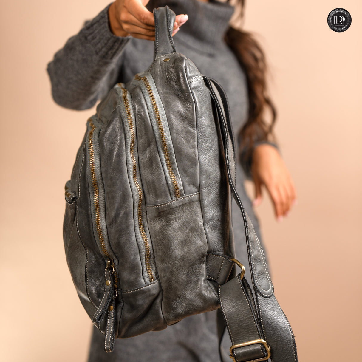 Darwin man/woman leather backpack