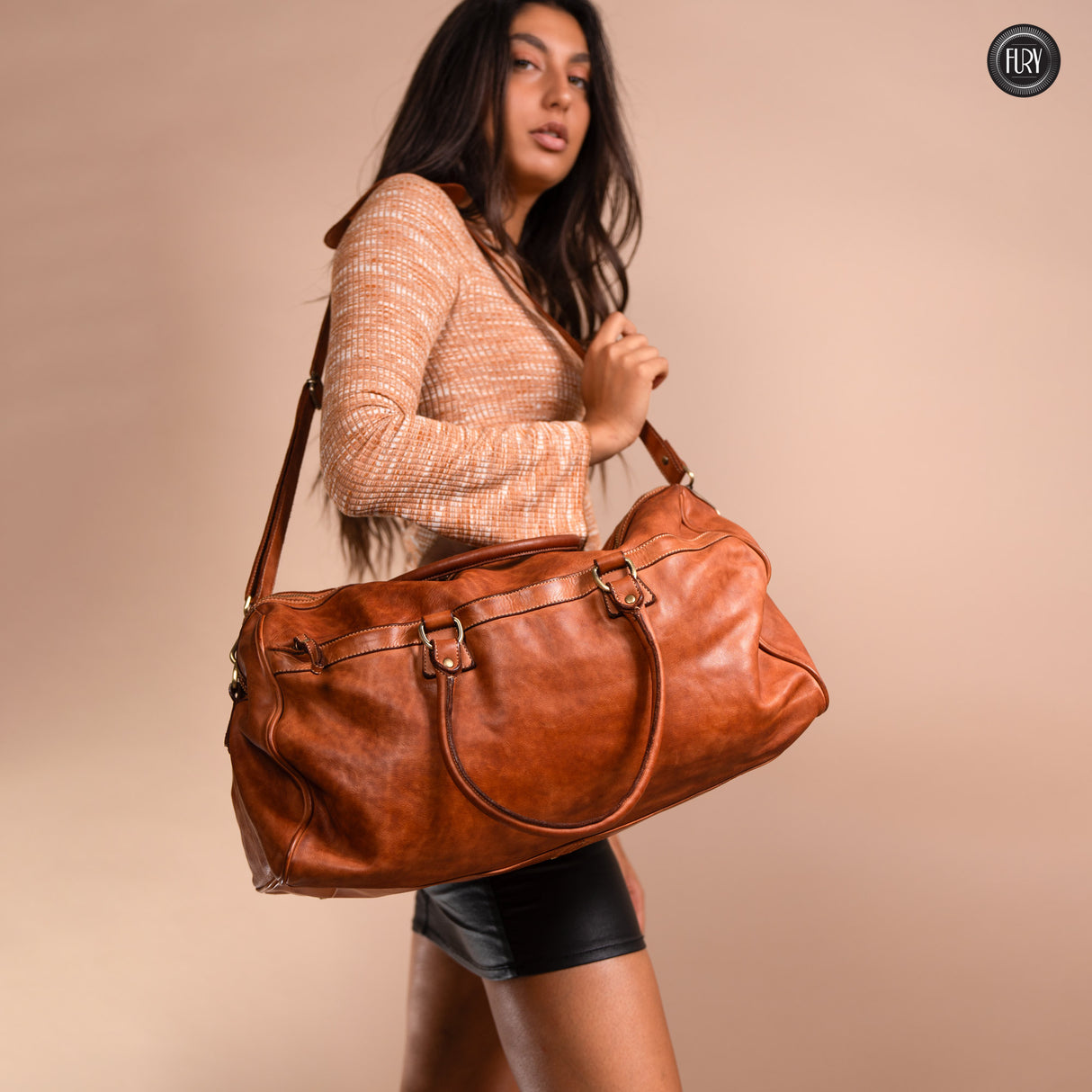 Mike leather duffle bag