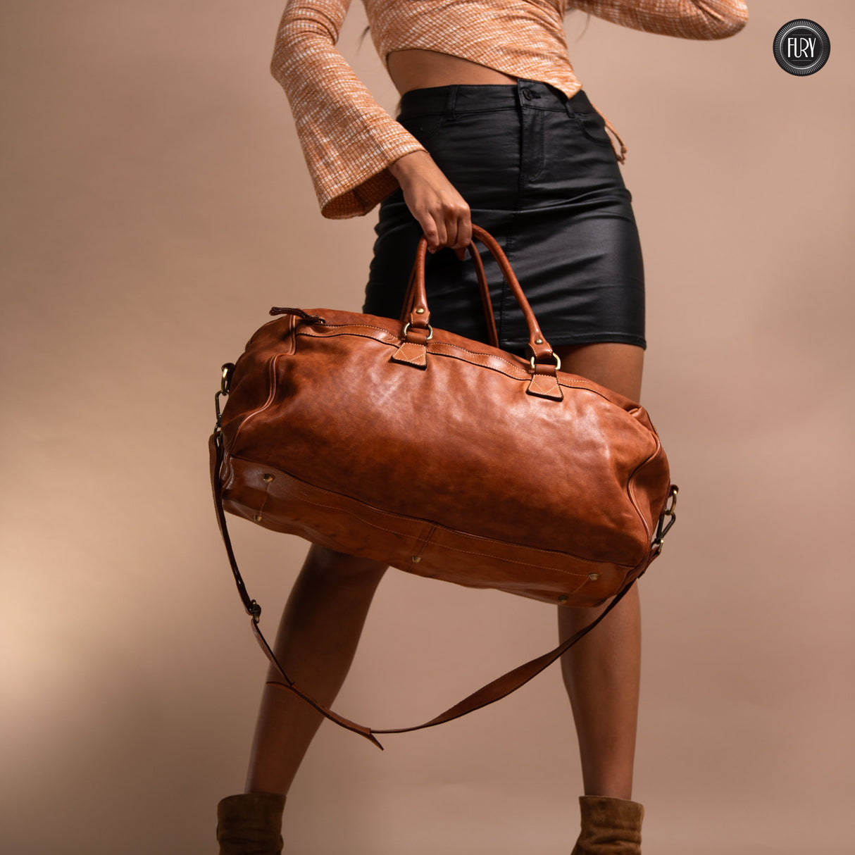 Mike leather duffle bag