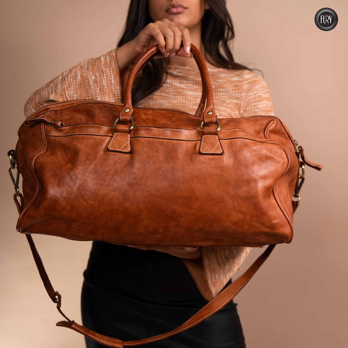 Mike leather duffle bag