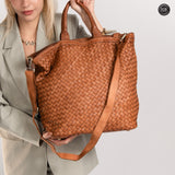 Virginia maxi bag in woven leather