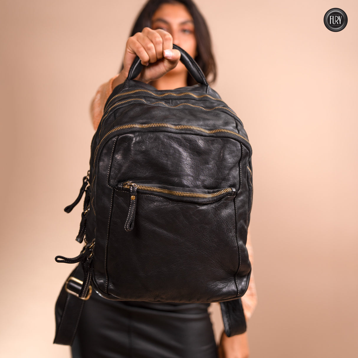 Darwin man/woman leather backpack