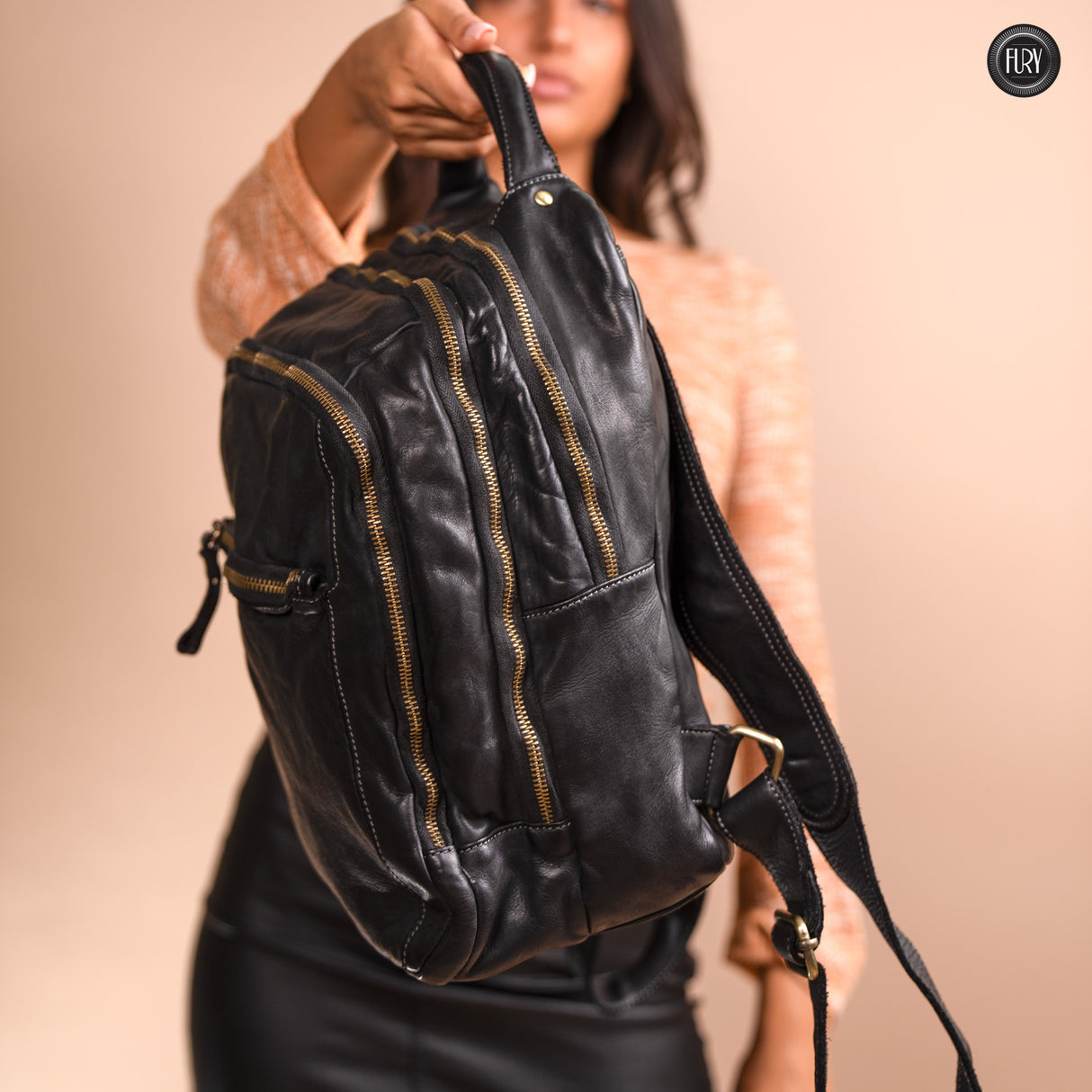 Darwin man/woman leather backpack