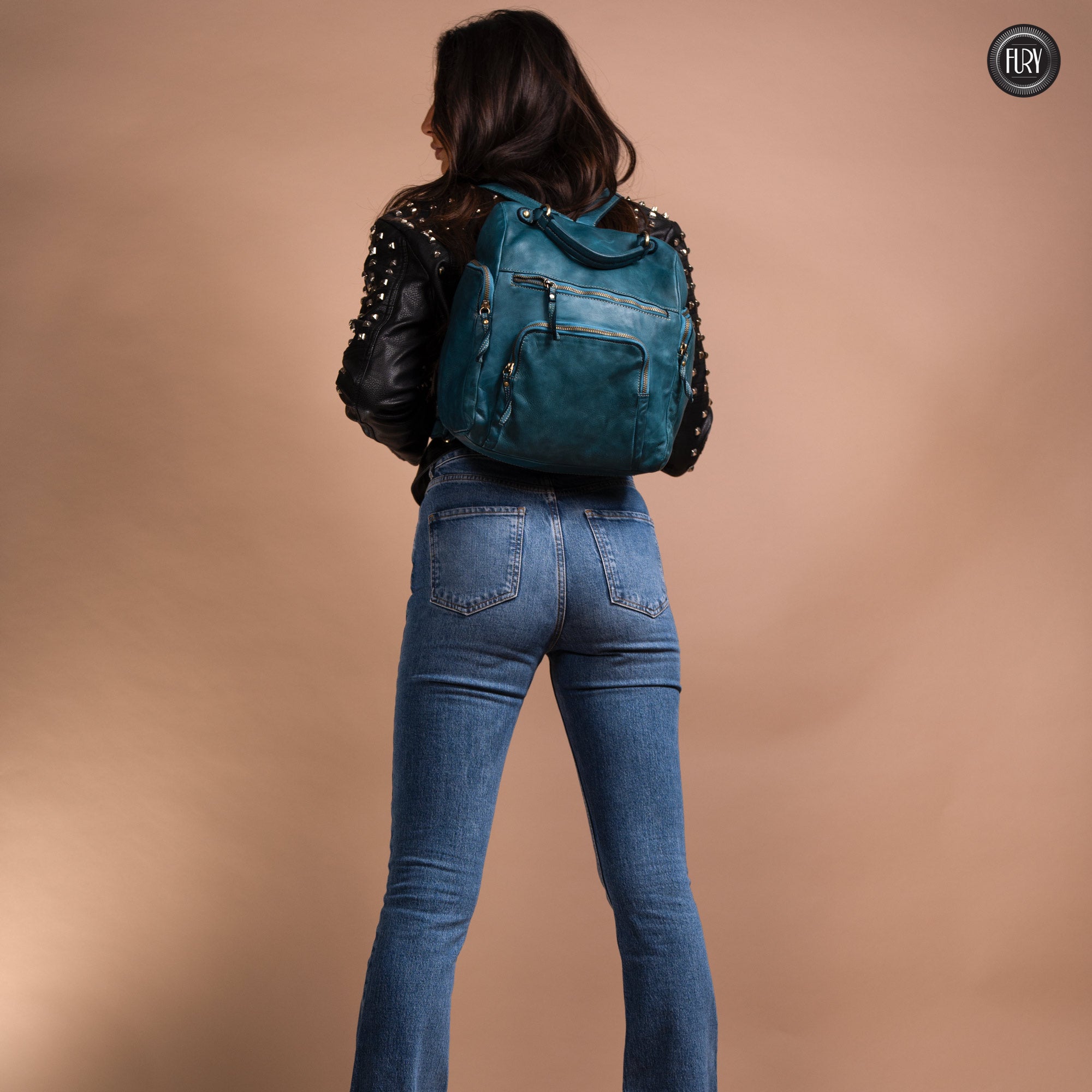 Zainetto blu pelle hotsell