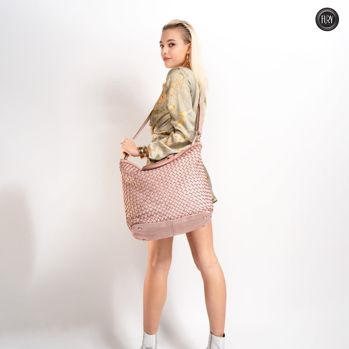 Virginia maxi bag in woven leather