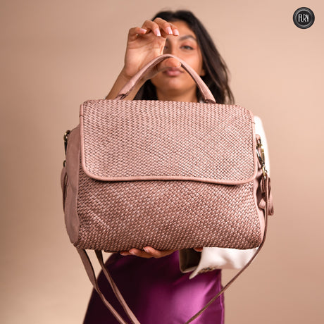Siena Maxi bag in woven leather