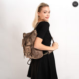 Lucca backpack in leather