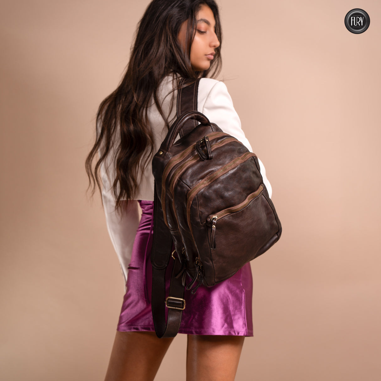 Darwin man/woman leather backpack