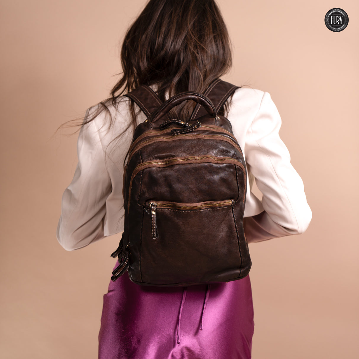 Darwin man/woman leather backpack