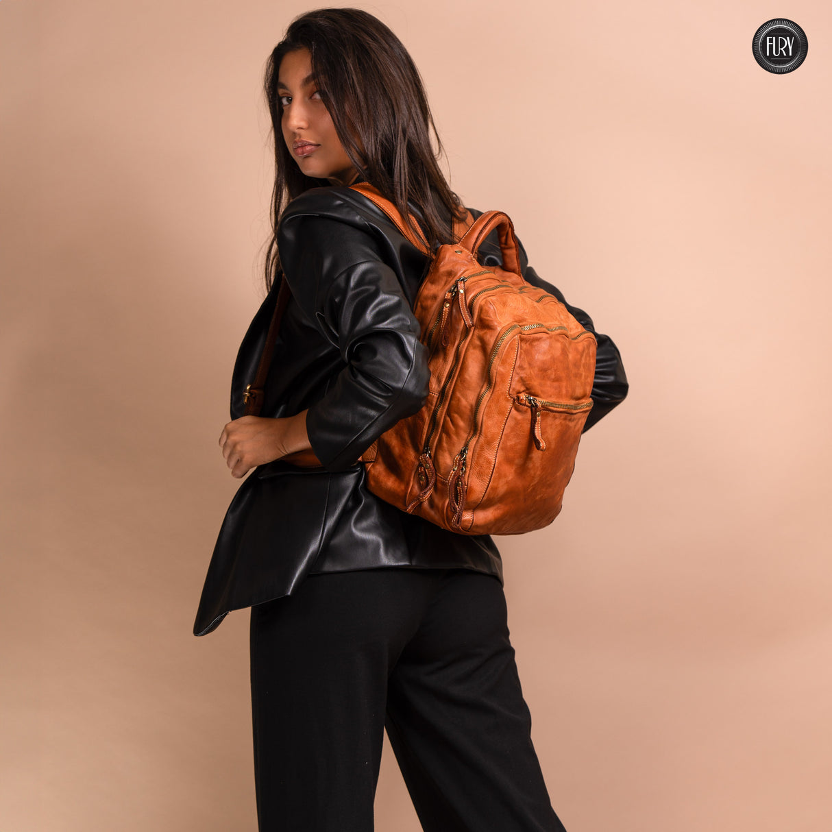 Darwin man/woman leather backpack