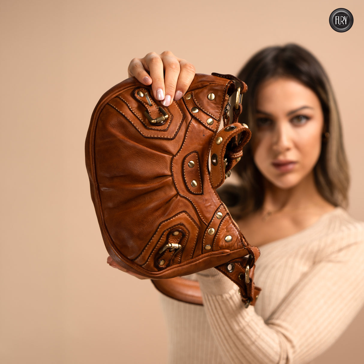 Clea leather handbag 