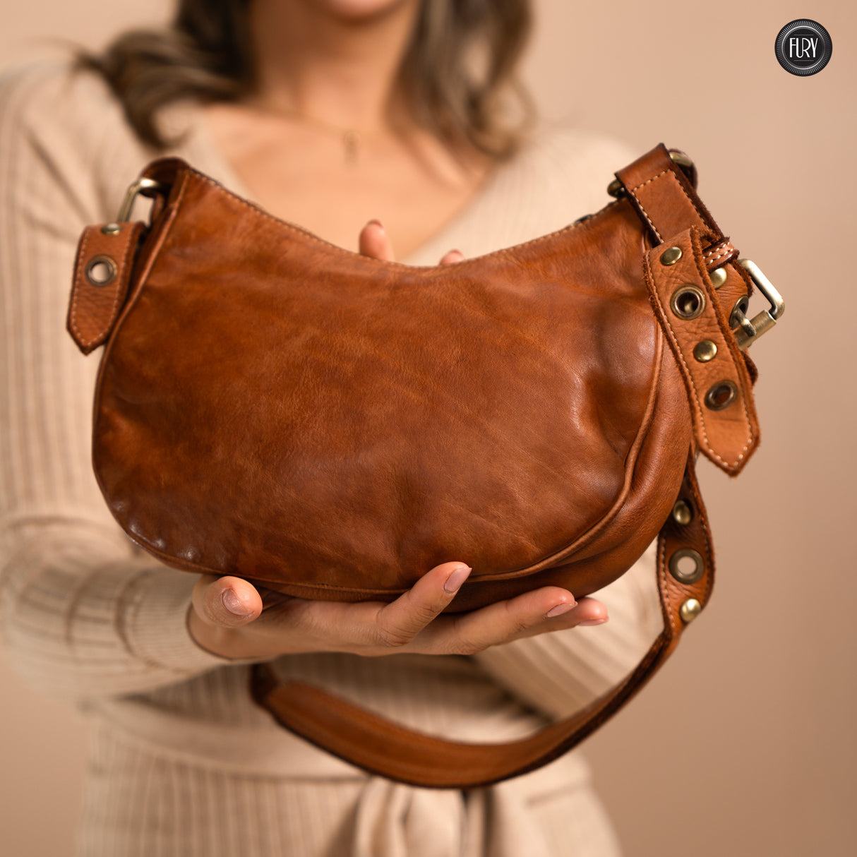 Clea leather handbag 