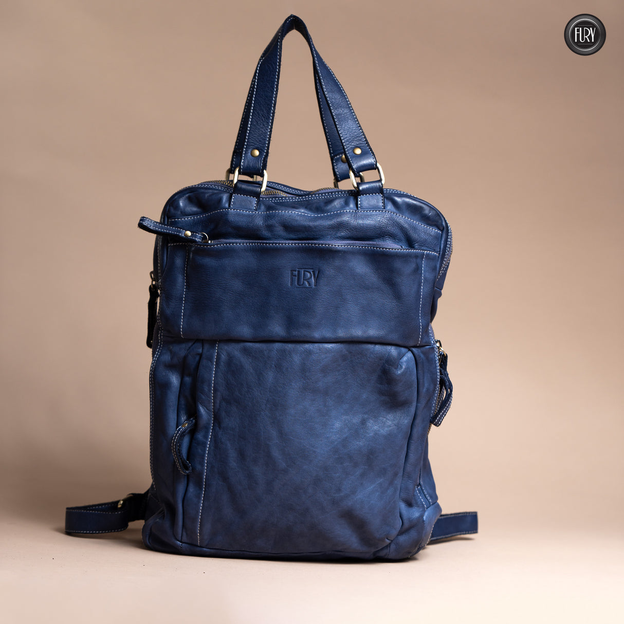 Daily unisex backpack in leather