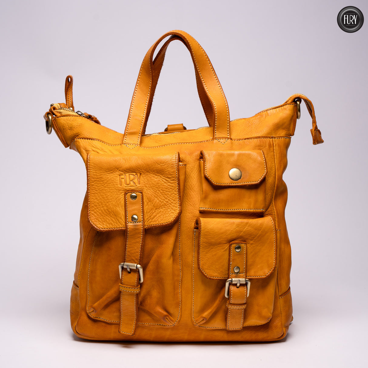 Lucca backpack in leather