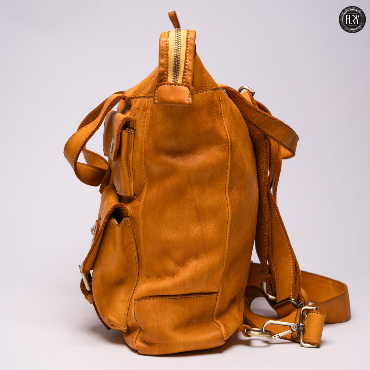 Lucca backpack in leather